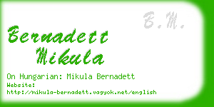 bernadett mikula business card